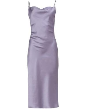 Fleur du Mal Cowl-Neck Midi Dress - Purple