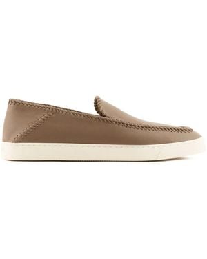 Giorgio Armani Closed Flat Sneakers - Brown
