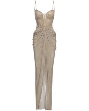 Nissa Crystal-Embellished Tulle Maxi Dress - White