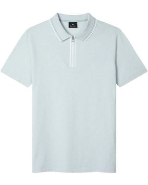 Paul Smith Zip-Collar Polo Shirt - Blue