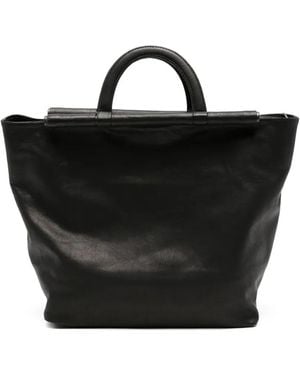 Yohji Yamamoto Leather Tote Bag - Black