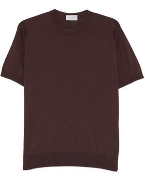 John Smedley Short-Sleeve T-Shirt - Brown