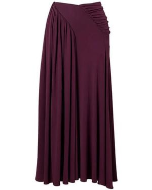 Rabanne Ruched Draped Skirt - Purple