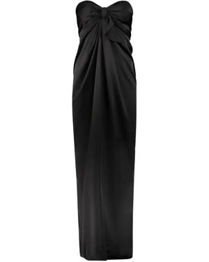 Ellery Knot-Detail Strapless Maxi Dress - Black
