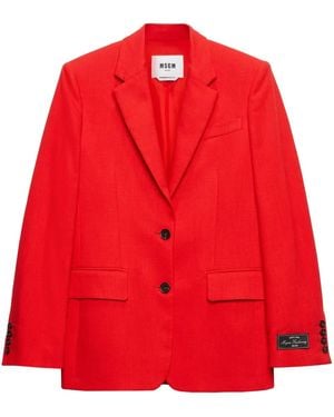 MSGM Blazer con botones - Rojo