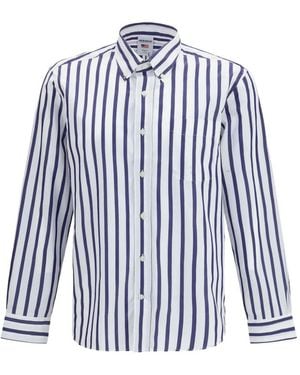Sebago Camisa Dunstan A Rayas Verticales - Azul