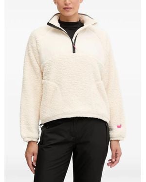 Kari Traa Olivia Fleece-Texture Panelled Sweatshirt - White