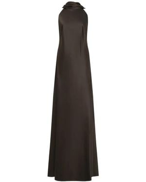 Ralph Lauren Halterneck Tie-Fastening Maxi Dress - White