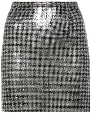 Rabanne Houndstooth Mini Skirt - Gray