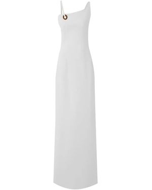 MISCI Asymmetrisches Equestre Kleid - Weiß