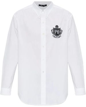 Balmain Emblem Buttoned Shirt - ホワイト
