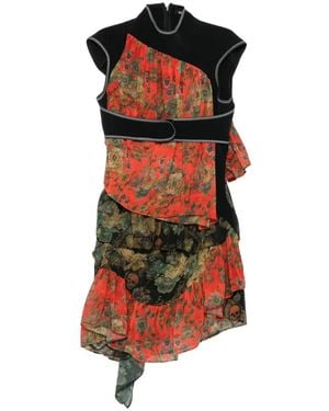 OTTOLINGER Floral-Print Ruffled Dress - Red