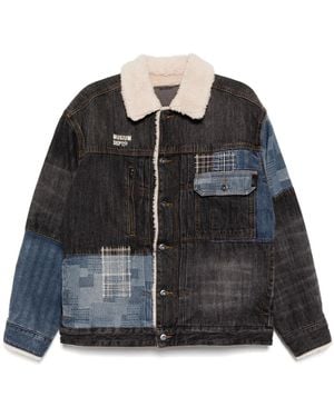 Musium Div. Logo-Embroidered Denim Jacket - Black