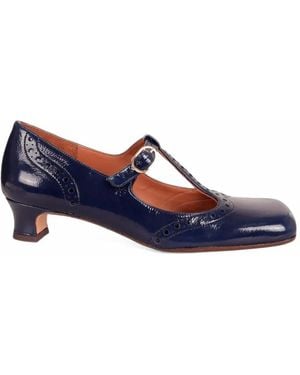 Chie Mihara Izaida Patent Leather Court Shoes - Blue