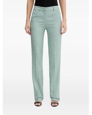 SIMONA CORSELLINI Pressed-Crease Tailored Pants - Blue