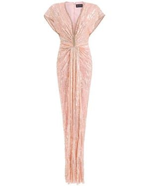 Jenny Packham Zola Bead-Embellished Gown - Pink