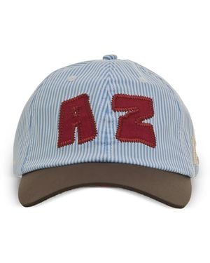 ALEX ZONO Striped Dad Hat - Red