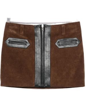 Marni Suede Mini Skirt - Brown