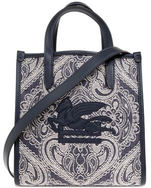 Etro Small Love Trotter Paisley-Pattern Tote Bag - Blue