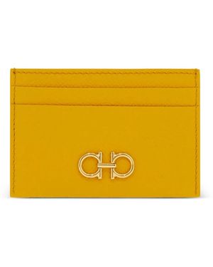 Ferragamo Gancini Credit Card Holder - Yellow