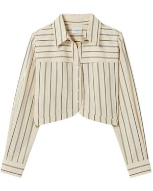 Claudie Pierlot Striped Poplin Shirt - Natural