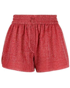 Oséree Shorts Mit Glitter-Optik Und Stretchbund - Rot