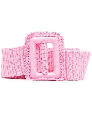 MSGM Knitted-Style Belt - Pink