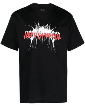 44 Label Group Katoenen T-Shirt Met Print - Zwart