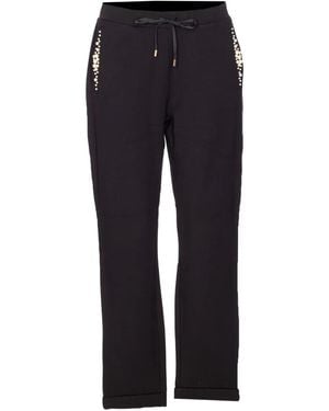 Liu Jo Faux-Pearl-Embellished Drawstring Pants - Blue