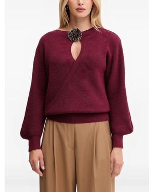 SIMONA CORSELLINI Pullover Mit Applikation - Rot