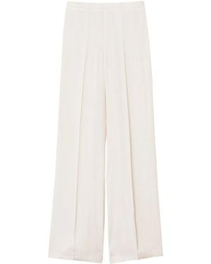 Twinset Satin Palazzo Trousers - White