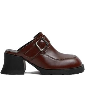 Miista Alanys Buckled Mules - Brown