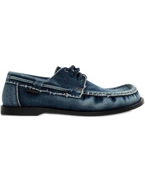 Loewe Campo Denim Boat Shoes - Blue