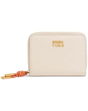 Bimba Y Lola Logo-Lettering Wallet - Natural
