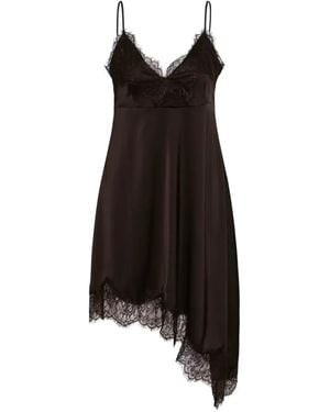 Gestuz Gzlalou Lace-Trim Asymmetrical Dress - Black