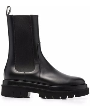 Santoni Stivaletti Con Suola Rialzata - Nero