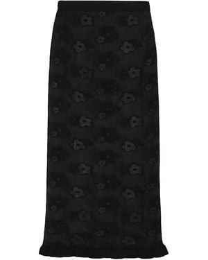 Cecilie Bahnsen Floral-pattern Ruffled Skirt - Black