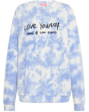 One Teaspoon Tie-Dye Round-Neck Sweatshirt - Blue