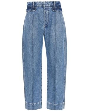JNBY Barrel-Leg Cropped Jeans - Blue