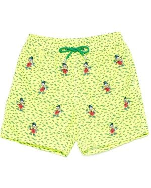 MC2 Saint Barth X Disney Gustavia Embroidered Swim Shorts - Yellow