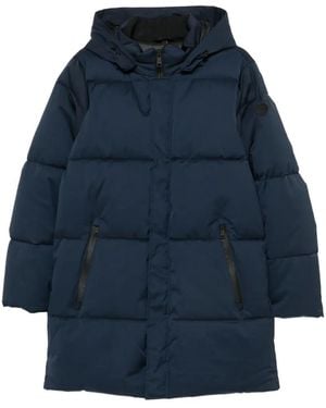 SERGIO MORETTI FIRENZE Veste Matelassée À Patch Logo - Blue