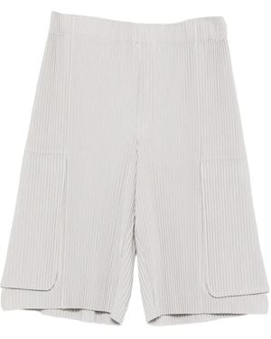 Homme Plissé Issey Miyake Monthly Colours Drawstring Shorts - White