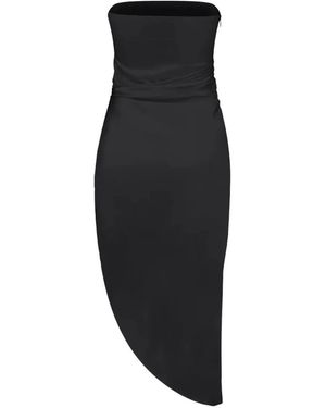 GAUGE81 Lica Gathered-Detail Midi Dress - Black