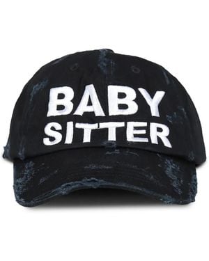 Natasha Zinko Cappello Da Baseball Baby Sitter Con Effetto Vissuto - Nero