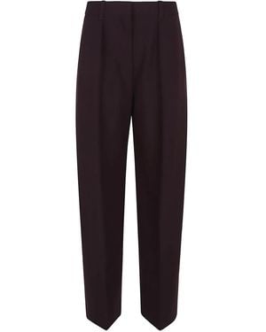 Victoria Beckham Pleated Tailored Trousers - Blue