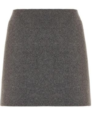 Sportmax Virgin-Wool Mini Skirt - Gray