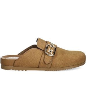 Guess Galavanta Suede Sabots - Brown