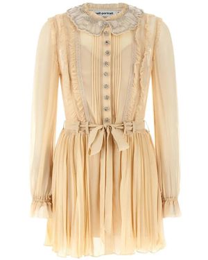 Self-Portrait Robe À Volants - Neutre