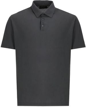Zanone Ice Cotton Polo Shirt - Black