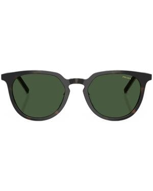 Prada Tortoiseshell-Effect Phantos-Frame Sunglasses - Green